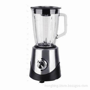 500W Powerful Blender with Stainless Steel Housing and Glass Jar